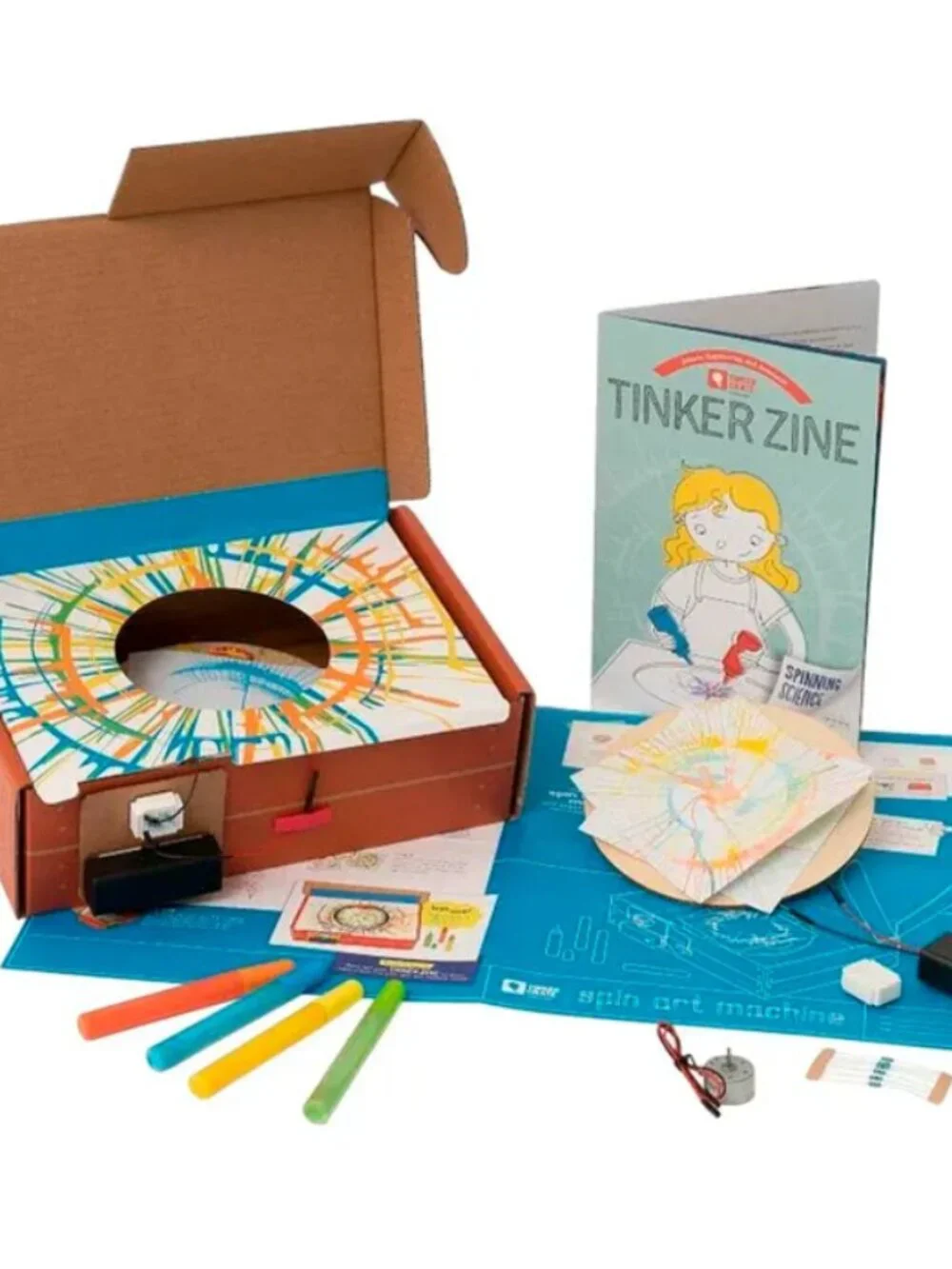 New KiwiCo. Spin Art Machine Building Kit STEM Toy Kiwi Co. Science Art Craft Pr